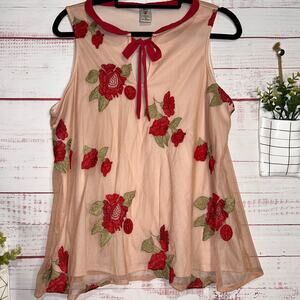 Disney By Lauren Conrad Snow White Mesh Blouse Large